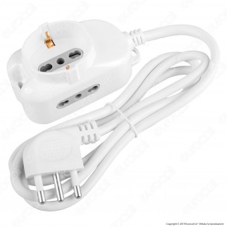 V-Tac Multipresa 3 Posti Colore Bianco - SKU 8733