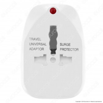 V-Tac Adattatore Singolo Universale Colore Bianco - SKU 8705