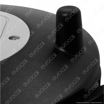 V-Tac Prolunga Avvolgicavo Spina 16A e 2 Prese 10/16A Bipasso Colore Nero - 5 metri - SKU 8700