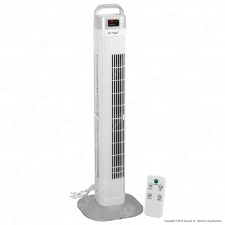 V-Tac VT-5536 Tower Fan 36 Inches con Display per la Temperatura e Telecomando - SKU 7900