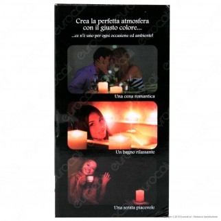 Intergross Color Candles 3 Candele LED RGB in Vera Cera con Telecomando - 10cm / 12cm / 15cm
