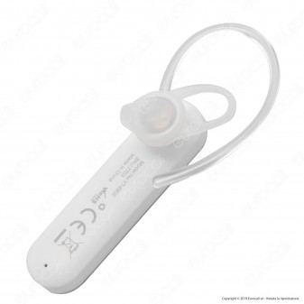 V-Tac VT-6800 Auricolare Bluetooth Headset Colore Bianco - SKU 7703