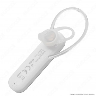 V-Tac VT-6800 Auricolare Bluetooth Headset Colore Bianco - SKU 7703