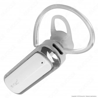 V-Tac VT-6800 Auricolare Bluetooth Headset Colore Bianco - SKU 7703