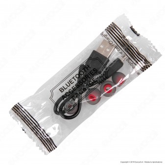 V-Tac VT-6166 Coppia di Auricolari Bluetooth Sports Earphones Colore Nero - SKU 7710