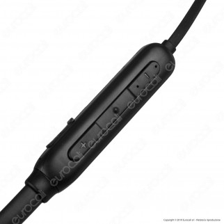 V-Tac VT-6166 Coppia di Auricolari Bluetooth Sports Earphones Colore Nero - SKU 7710