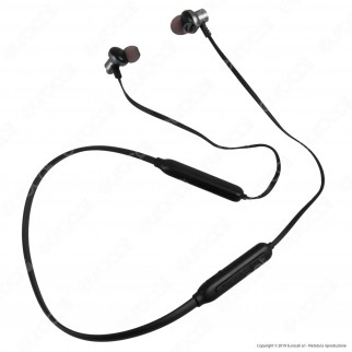 V-Tac VT-6166 Coppia di Auricolari Bluetooth Sports Earphones Colore Nero - SKU 7710