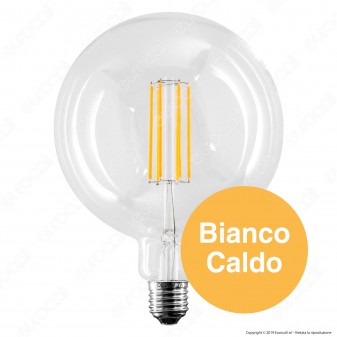 Daylight Lampadina E27 Filamento LED 7W Globo G155 Dimmerabile - mod. 700239.00L