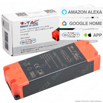 V-Tac Smart VT-5145 Centralina per Controllo Temperatura e Umidità - SKU 8467