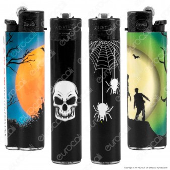 Atomic Festival Accendino Maxi Ricaricabile Fantasia Creepy - Serie di 4 Accendini