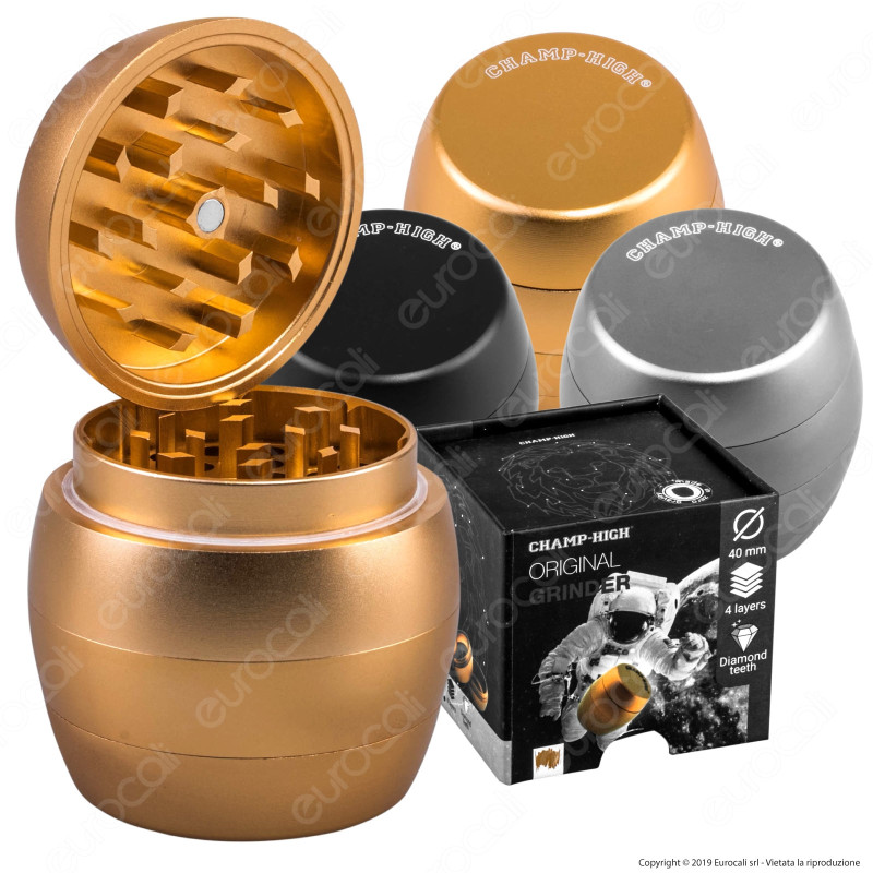 Grinder Tritatabacco Champ 4 Parti in Metallo