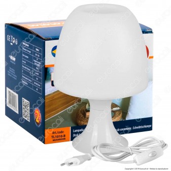 Velamp Lampada da Tavolo Mushroom con Portalampada per Lampadine E14 - mod. TL1010