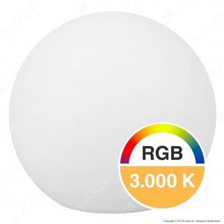 Velamp Solar Nova Sfera con Luce LED RGB+W Pannello Solare e Telecomando - mod. SL528