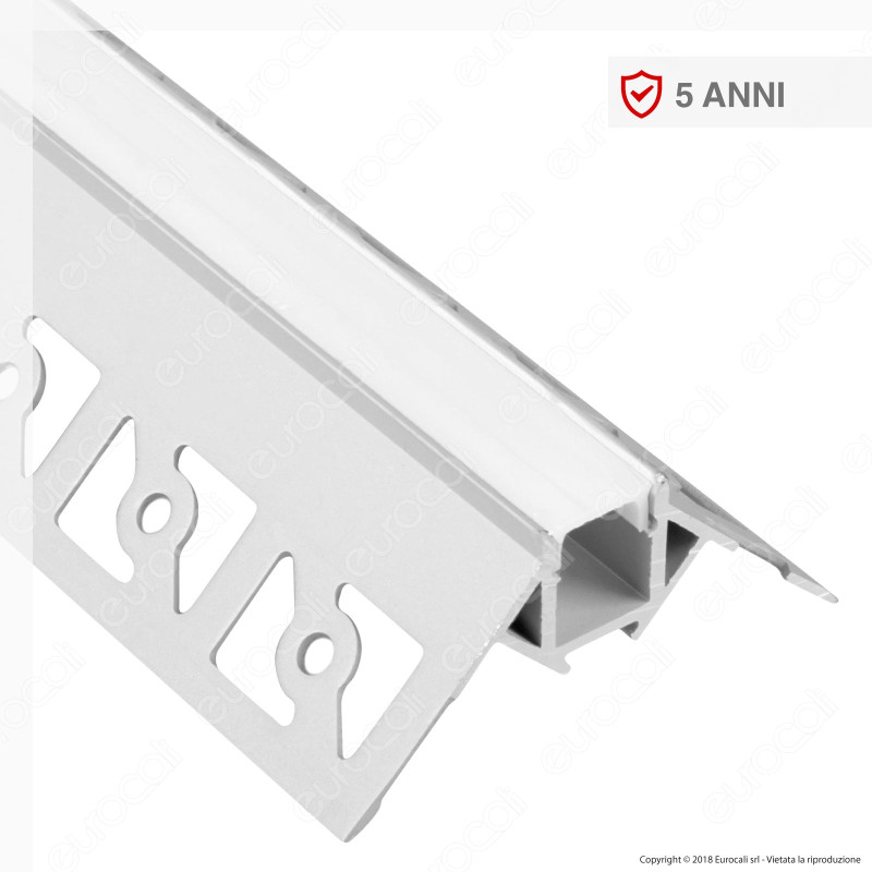 V-Tac VT-8103 Profilo Angolare in Alluminio a Scomparsa per Strisce