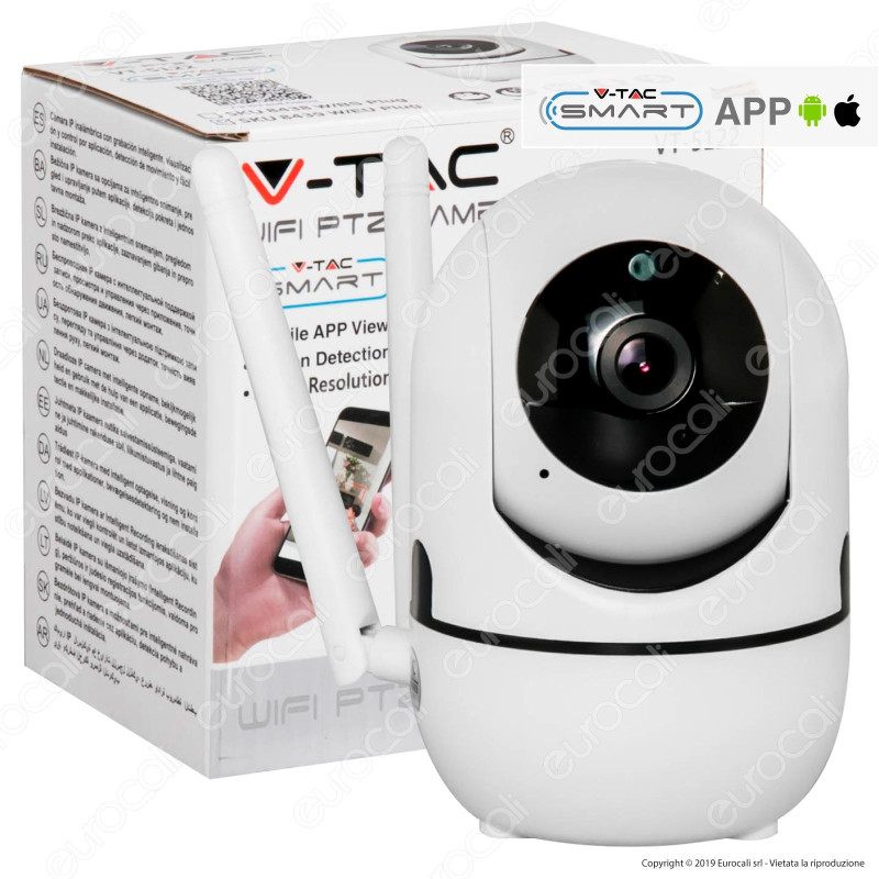 V-Tac VT-5122 Telecamera di Sorveglianza Wifi IP PTZ 1080p - SKU 8439