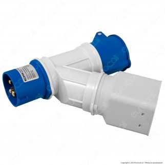 Ecova Multipresa Adattatore Spina CEE Industriale Presa Bivalente Schuko - mod. 20562