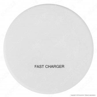 V-Tac VT-1210 Caricatore Wireless Compatibile con Ricarica QI Output 10W Colore Bianco - SKU 7709