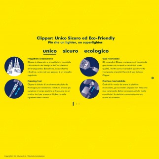 Clipper Pietrina con Pressatabacco per Accendini Micro e Large - Box da 100pz