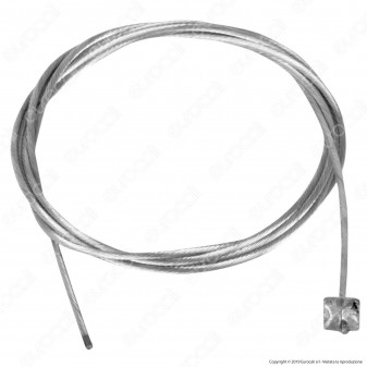 V-Tac Kit Sospensione Singola in Acciaio per Track Light a Binario Colore Bianco - SKU 3566