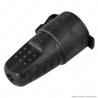 Ecova Presa Singola Schuko con Uscita Cavo Dritta e Copertura - mod. 30026