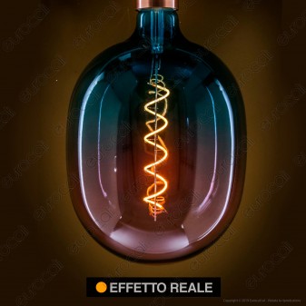 Daylight Lampadina E27 Filamento LED a Spirale 4W Tubolare XL con Vetro Blu e Rosa Dimmerabile - mod. 700260.00A