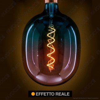 Daylight Lampadina E27 Filamento LED a Spirale 4W Tubolare XL con Vetro Blu e Rosa Dimmerabile - mod. 700260.00A