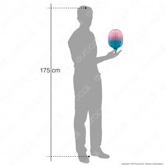 Daylight Lampadina E27 Filamento LED a Spirale 4W Tubolare XL con Vetro Blu e Rosa Dimmerabile - mod. 700260.00A