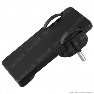 Ecova Spina Singola Schuko Piatta con Uscita Cavo a 90° di Colore Bianco - mod. 30184