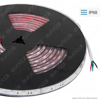LEDCO Striscia LED RGB 120 LED/metro 24V Subacquea IP68  - Bobina da 5 metri