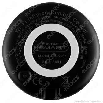V-Tac Smart VT-5151 Universal IR Remote Compatibile con Amazon Alexa e Google Home- SKU 8651