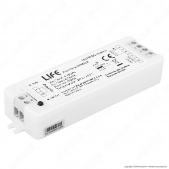 Life Kit Controller Dimmer a 4 zone per Strisce LED con Telecomando e connessione pulsante cablato - mod. 16.LT5RDK