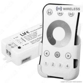 Life Kit Controller Dimmer a 4 zone per Strisce LED con Telecomando e connessione pulsante cablato - mod. 16.LT5RDK