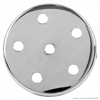FAI Rosone Cilindrico in Metallo 6 Fori Colore Cromo - mod. 1159/CR/6