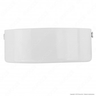 FAI Rosone Cilindrico in Metallo 2 Fori Colore Bianco Lucido - mod. 1159/BI/2