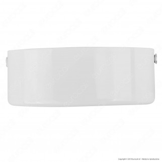 FAI Rosone Cilindrico in Metallo 3 Fori Colore Bianco Lucido - mod. 1159/BI/3