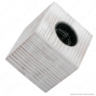 FAI Bicchiere Portalampada in Legno per Lampadine E27 Colore Bianco