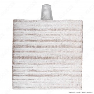 FAI Bicchiere Portalampada in Legno per Lampadine E27 Colore Bianco