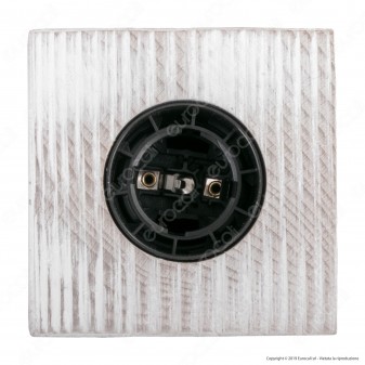 FAI Bicchiere Portalampada in Legno per Lampadine E27 Colore Bianco