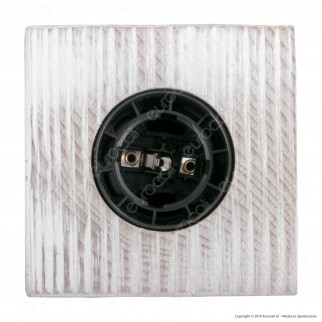 FAI Bicchiere Portalampada in Legno per Lampadine E27 Colore Bianco