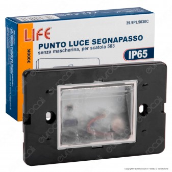 Life Punto Luce Segnapasso LED Montaggio a Incasso Rettangolare 2W