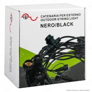 FAI Catenaria 11 metri per 20 Lampadine LED E27