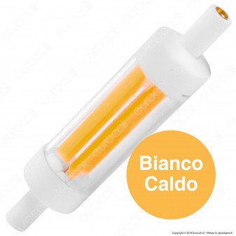 Ideal Lux Lampadina LED COB R7s L78 6W Bulb Tubolare Slim - mod.