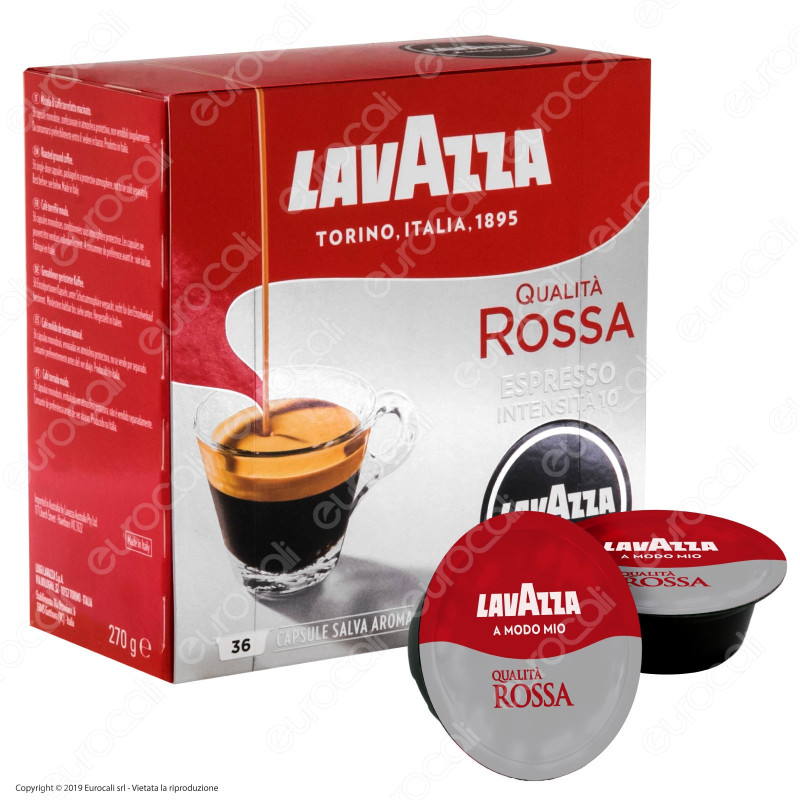 36 Capsule Caffè Lavazza Espresso Qualità Rossa - Cialde Originali Lavazza A Modo Mio