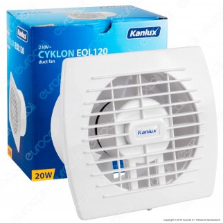 Kanlux Cyklon EOL120B Aspiratore da Canale 20W IPX4 - mod. 70915