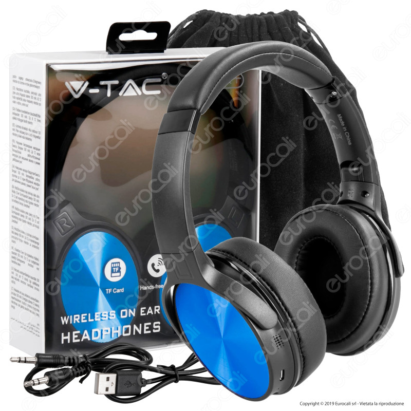 V-Tac VT-6322 Cuffie Wireless a Padiglione Bluetooth