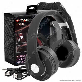 V-Tac VT-6322 Cuffie Wireless a Padiglione Bluetooth