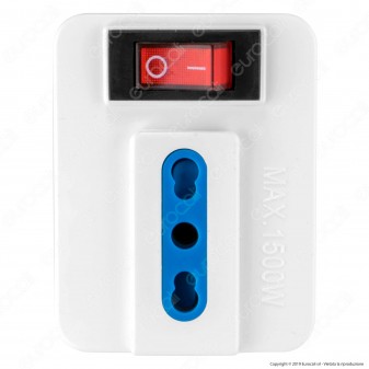 V-Tac Multipresa Adattatore Triplo a 3 Vie 10/16A Italiana con Interruttore