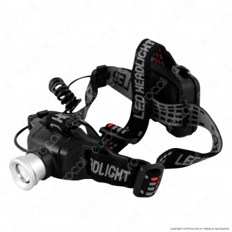 Velamp IH535 Torcia LED Headlight 6W con Funzione Zoom - Torcia Frontale