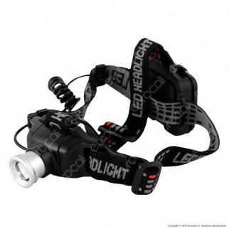Velamp IH535 Torcia LED Headlight 6W con Funzione Zoom - Torcia Frontale