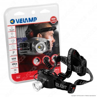 Velamp IH535 Torcia LED Headlight 6W con Funzione Zoom - Torcia Frontale